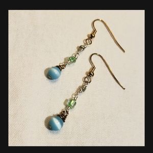 Glass Bead Dangle Earrings